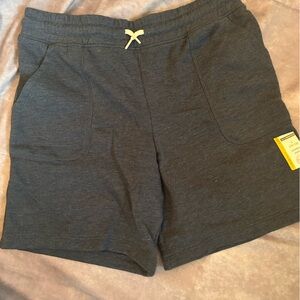 Wonder Nation Light Grey Heather Knit Shorts w/ drawstring - Husky 10-12